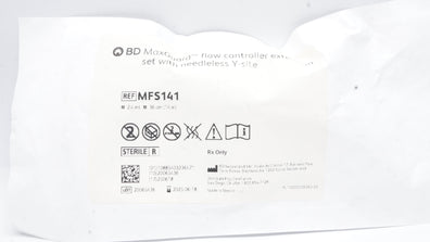 BD MFS141 MaxGuard Flow Controller Extension Set w/Ndleless Y-Site 24ml x 14inch